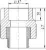 Соединитель Kalde 32x1/2"Н полипропилен 3222-nmo-320b00
