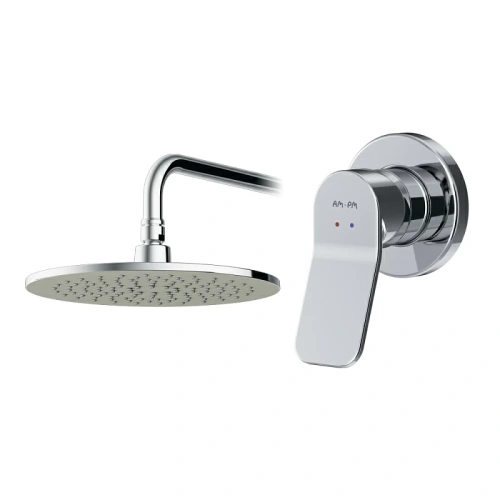 Встраиваемая душевая система Am.Pm X-Joy FB85A2R010 хром: смеситель, верхний душ 250 мм