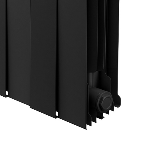 Биметаллический радиатор Royal Thermo PianoForte 200 - 18 секций, боковое, черный Noir Sable