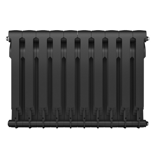 Биметаллический радиатор Royal Thermo BILINER B 500 - 10 секций, боковое, черный Noir Sable