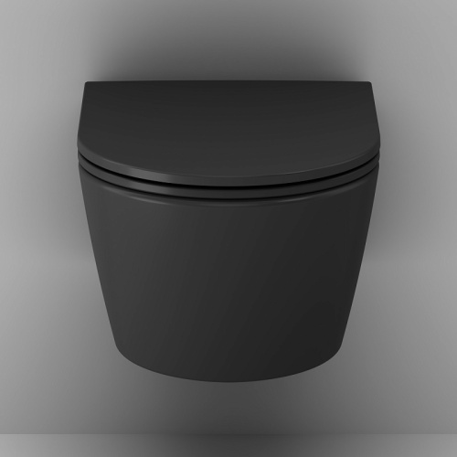 Подвесной унитаз Am.Pm Func C8F1700MBSC черный матовый, FlashClean безободковый с сиденьем микролифт