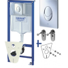 Инсталляция для унитаза 4 в 1 Grohe Rapid SL, бачок GD2, клавиша Skate Air, звукоизоляция 38750001