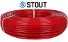 Труба PE-Xa/EVOH 20x2,0 Stout в бухте 240 м.п. для теплого пола, красная SPX-0002-242020