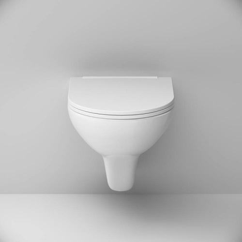 Подвесной унитаз Am.Pm Gem C901700SC белый, FlashClean безободковый с сиденьем микролифт