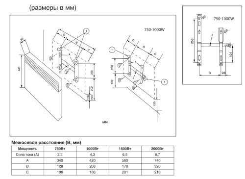 Конвектор электрический Noirot Spot E-3 PLUS 2000
