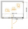 Душевой уголок 90-100x100 Cezares VARIANTE-AH-1-90/100-100-C-Cr
