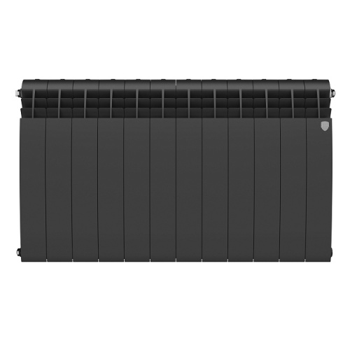 Биметаллический радиатор Royal Thermo BILINER B 500 - 12 секций, боковое, черный Noir Sable