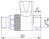 Кран разборный прямой Kalde 20x1/2"Н полипропилен 3242-vlr-200b00
