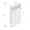 Алюминиевый радиатор Royal Thermo REVOLUTION A 500 - 8 секций, боковое, белый