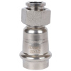 Соединитель с накидной гайкой 22x1/2" пресс, нержавеющая сталь Rommer