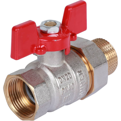 Кран шаровой 3/4"ВН с американкой, ручка бабочка Rommer