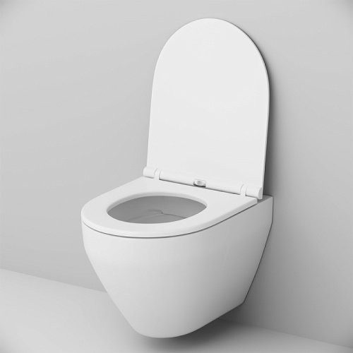 Подвесной унитаз Am.Pm Spirit V2.0 C701700SC белый, FlashClean безободковый с сиденьем микролифт