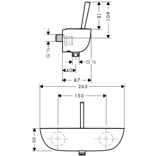 Смеситель для душа Hansgrohe PuraVida 15672400 Белый/Хром