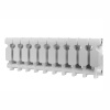 Алюминиевый радиатор Rommer Plus 200 - 14 секций, боковое, белый RAL 9016
