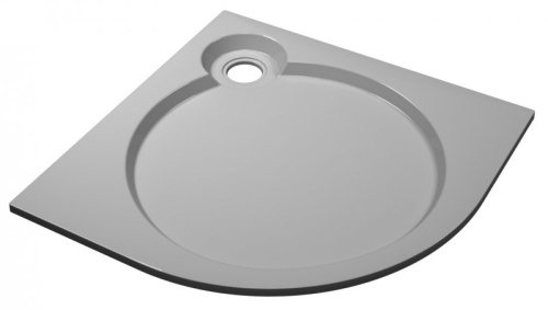 Душевой поддон 90x90 Cezares TRAY-S-R-90-550-56-W белый, радиусный, литой мрамор