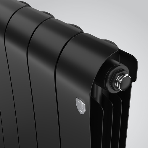 Биметаллический радиатор Royal Thermo INFINITY 500 - 10 секций, боковое, черный Noir Sable