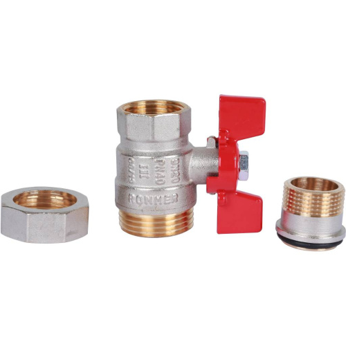 Кран шаровой 3/4"ВН с американкой, ручка бабочка Rommer