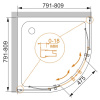 Душевой уголок 100x100 Cezares PRATICO-R-2-100-P-Cr