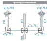 Крестовина Valtec 40х40х40х40 полипропилен VTp.741.0.040