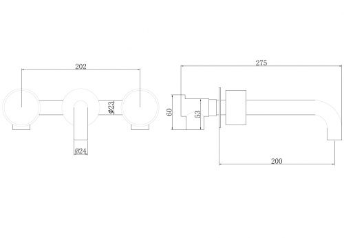 Смеситель для раковины ABBER Wasser Kreis AF81122NG скрытого монтажа, никель