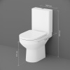 Унитаз-компакт Am.Pm Spirit V2.0 C708600WH белый, FlashClean безободковый