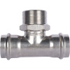 Тройник с резьбой ВПр-НР 35x11/4"x35 пресс, нержавеющая сталь Rommer