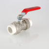 Кран латунный Valtec 25 с полипропиленовыми муфтами VTp.745.0.025