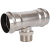 Тройник с резьбой ВПр-НР 54x11/4"x54 пресс, нержавеющая сталь Rommer