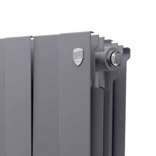 Биметаллический радиатор Royal Thermo PianoForte 300 - 8 секции, боковое, серебристый Silver Satin