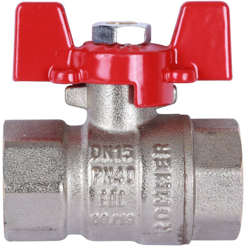 Кран шаровой 1/2"ВВ ручка бабочка Rommer