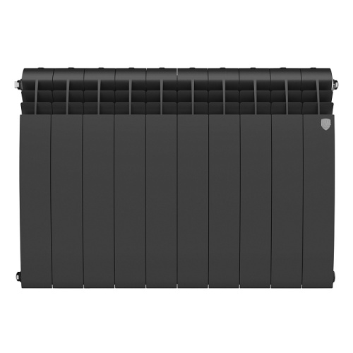 Биметаллический радиатор Royal Thermo BILINER B 500 - 10 секций, боковое, черный Noir Sable