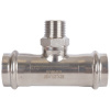 Тройник с резьбой ВПр-НР 28x1/2"x28 пресс, нержавеющая сталь Rommer