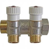 Коллектор распределительный Stout 3/4", 2 отвода 1/2" плоское уплотнение SMB 6852 341202