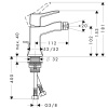 Смеситель для биде Hansgrohe Metris Classic 31275000 Хром, донный клапан