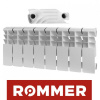 Алюминиевый радиатор Rommer Plus 200 - 14 секций, боковое, белый RAL 9016