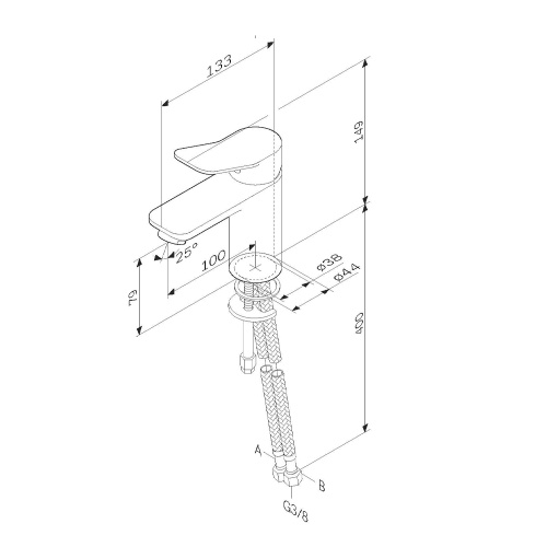 Смеситель для раковины AM.PM X-Joy F85A02133 белый
