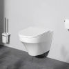 Унитаз с инсталляцией Am.Pm IS49051.501700 клавиша Pro L хром + Inspire белый, безободковый, сиденье микролифт