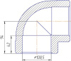 Угольник 90° Kalde 10x90 полипропилен 3212-elb-110000