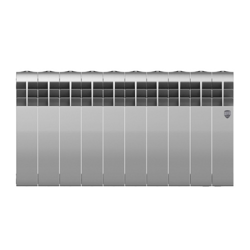 Биметаллический радиатор Royal Thermo BILINER B 350 - 10 секций, боковое, серебристый Silver Satin