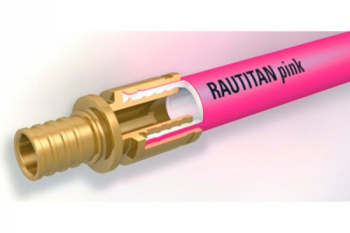 Труба Pe-Xa 16x2,2 Рехау Rautitan PINK для отопления