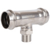 Тройник с резьбой ВПр-НР 28x1/2"x28 пресс, нержавеющая сталь Rommer