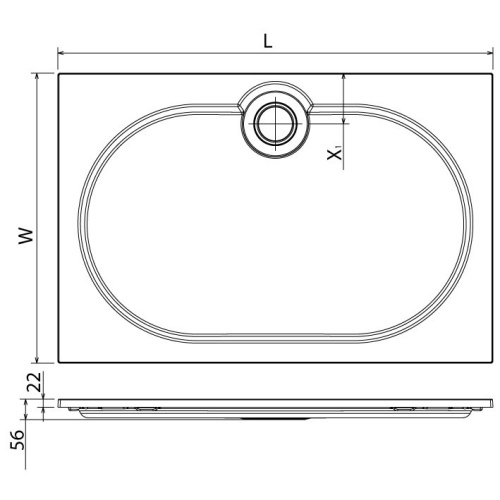 Душевой поддон 120x80 Cezares TRAY-S-AH-120/80-56-W белый, прямоугольный, литой мрамор