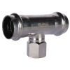 Тройник с резьбой ВПр-ВР 35x1/2"x35 пресс, нержавеющая сталь Rommer