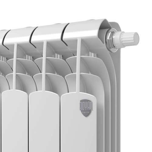 Биметаллический радиатор Royal Thermo Vittoria Super 500 2.0 VDR - 11 секций, нижнее справа, белый