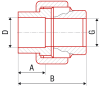 Соединитель разъемный FV-plast 40x5/4"В полипропилен AA236040054
