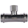 Тройник с резьбой ВПр-ВР 35x1/2"x35 пресс, нержавеющая сталь Rommer