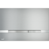 Смывная клавиша Alcaplast Flat STRIPE, алюминий матовый, клавиша алюминий глянцевый
