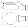 Душевой поддон 120x100 Cezares TRAY-A-RH-120/100-550-15-W-L левый, асимметричный, акриловый