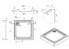 Душевой поддон 90x90 AM.PM Gem W90T-403-090W