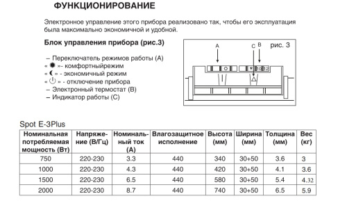 Конвектор электрический Noirot Spot E-3 PLUS 2000